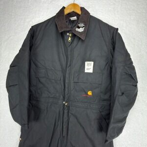 Carhartt Extremes Arctic Quilt Lined Coveralls Black RQC05T Mens 50 Tall NWT NOS